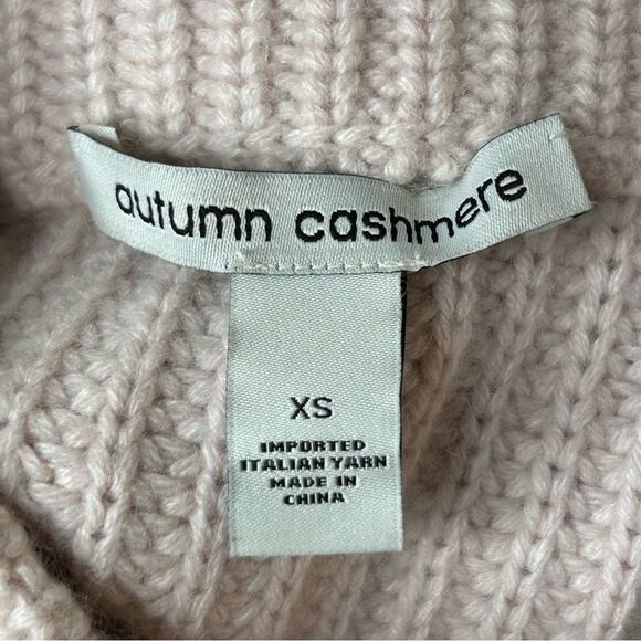 Autumn Cashmere Cropped Mock Sweater Ballerina Pink XS - Picture 5 of 9